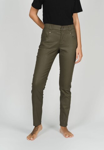 Angels Slim fit Pants in Green: front