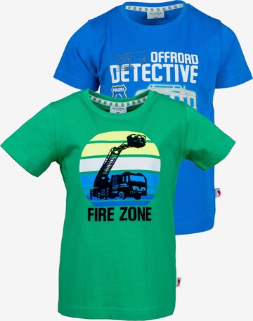 SALT AND PEPPER T-Shirt 'Feuerwehr' in Blau: predná strana