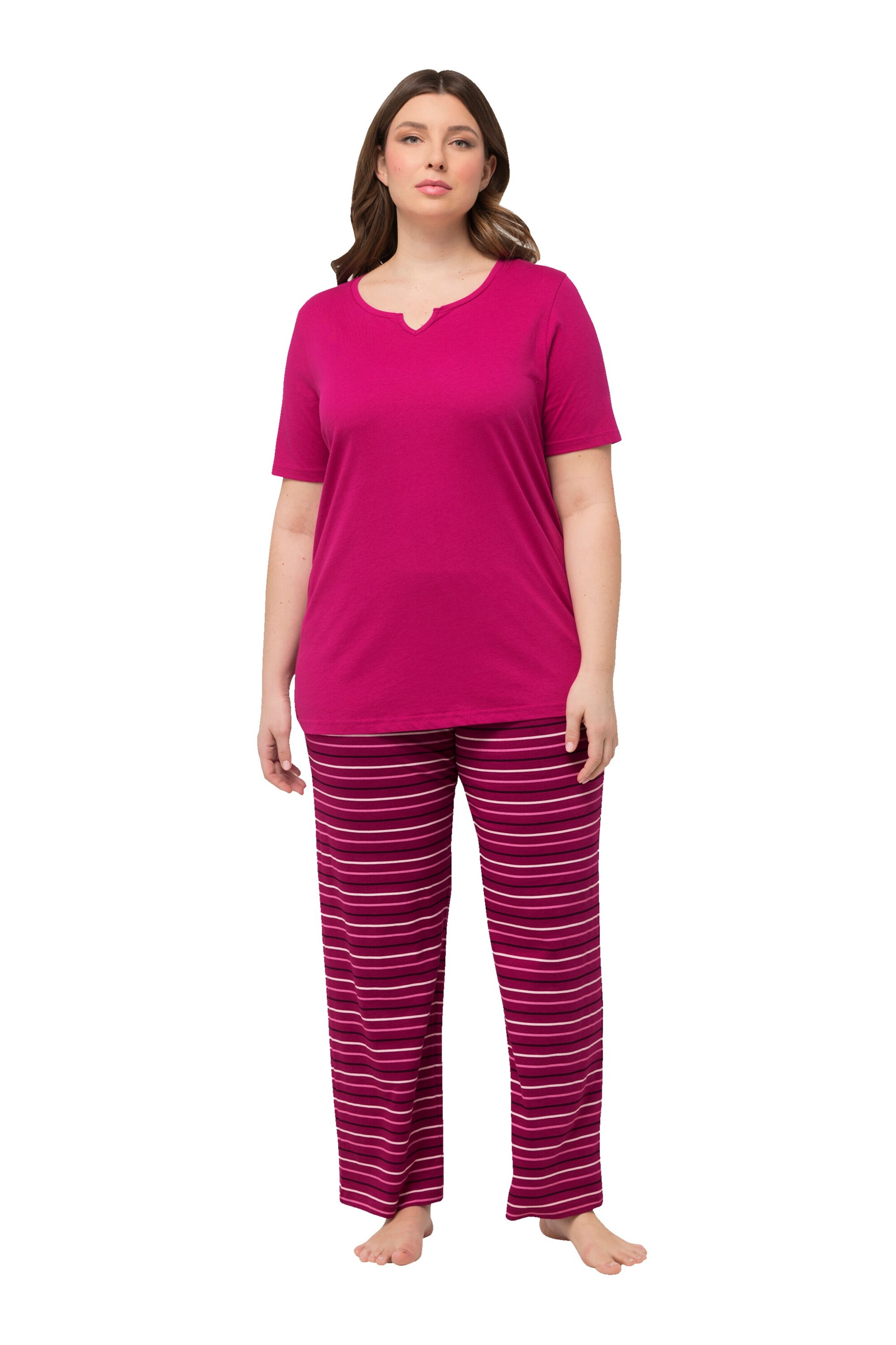 Ulla Popken Pajama in Pink: front
