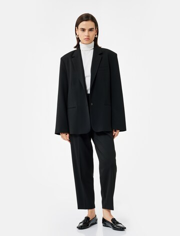 Koton Loose fit Trousers with creases in Black