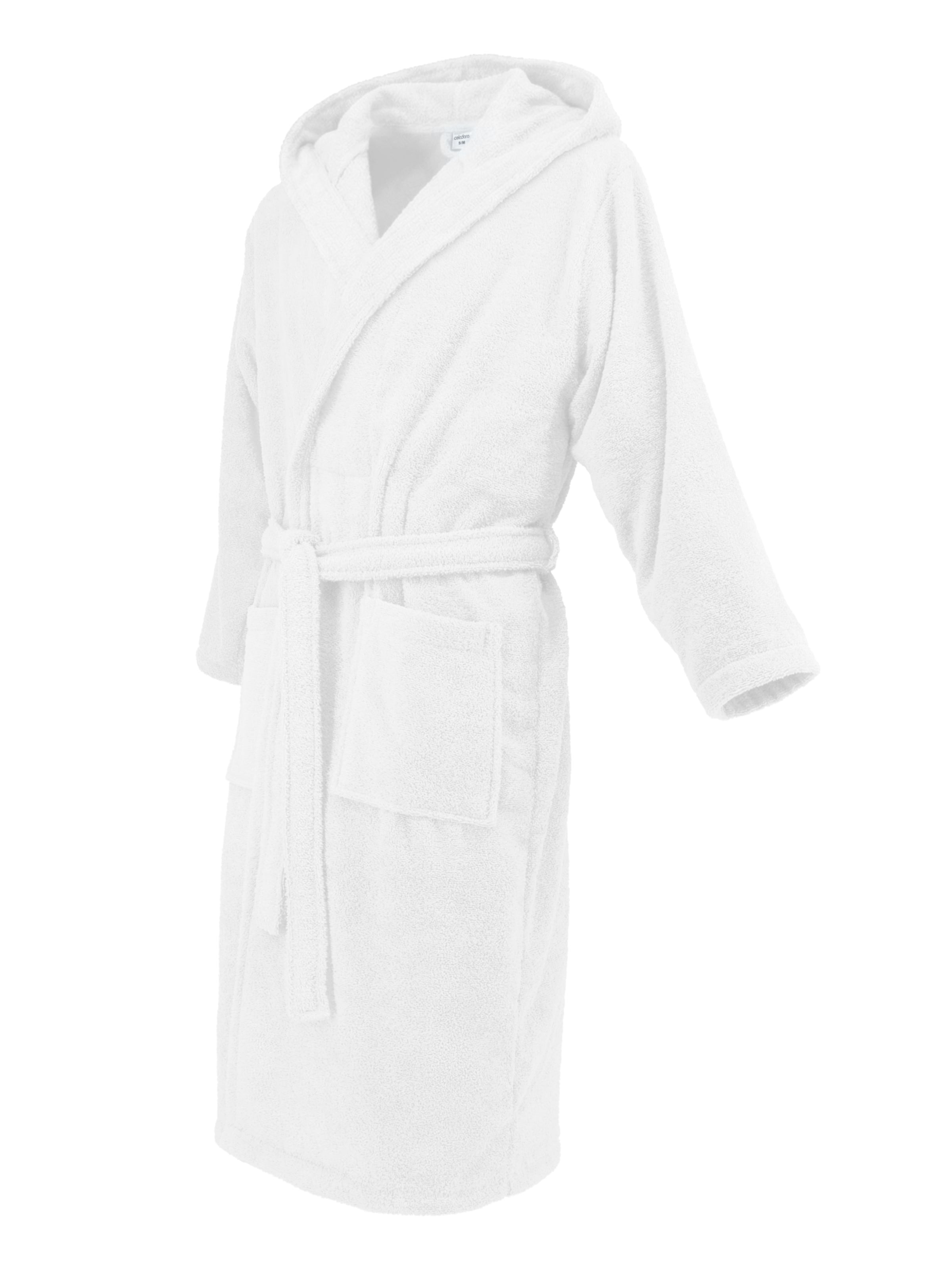 celodoro Long Bathrobe 'Home & Spa Collection' in White: front