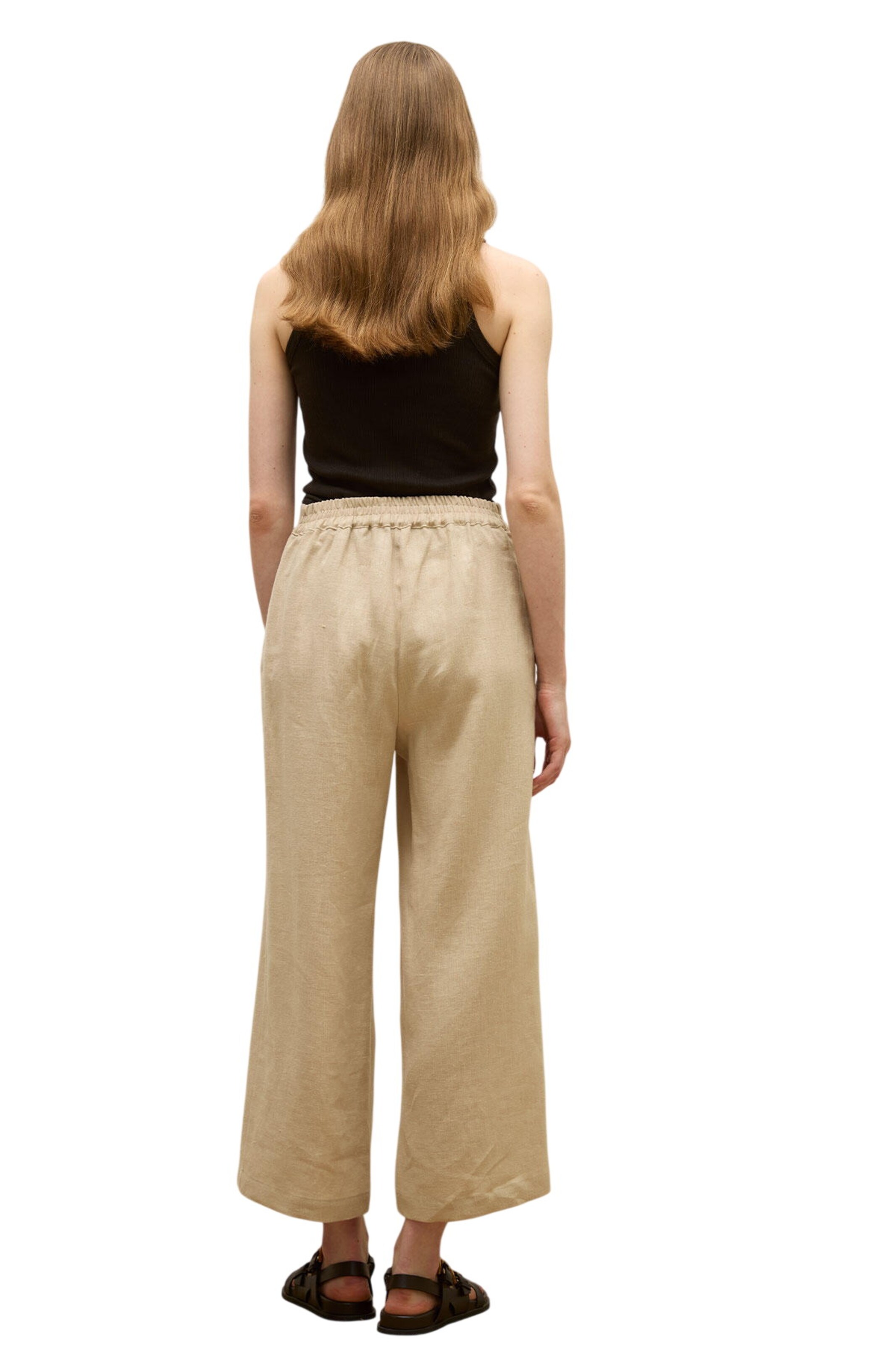 Wide Leg Pantalon MANUKA en beige