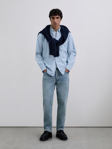 Scalpers Средняя посадка Рубашка 'New Oxford' в Синий: спереди