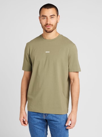BOSS - Camiseta 'TChup' en verde: frente