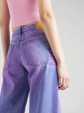 Wide leg Jeans de la Monki pe mov