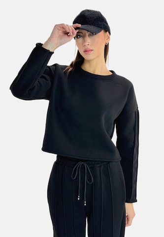 Regular Sweat-shirt Elara en noir