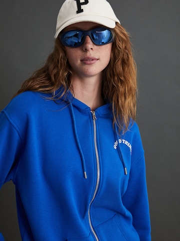 Grimelange - Sudadera con cremallera en azul