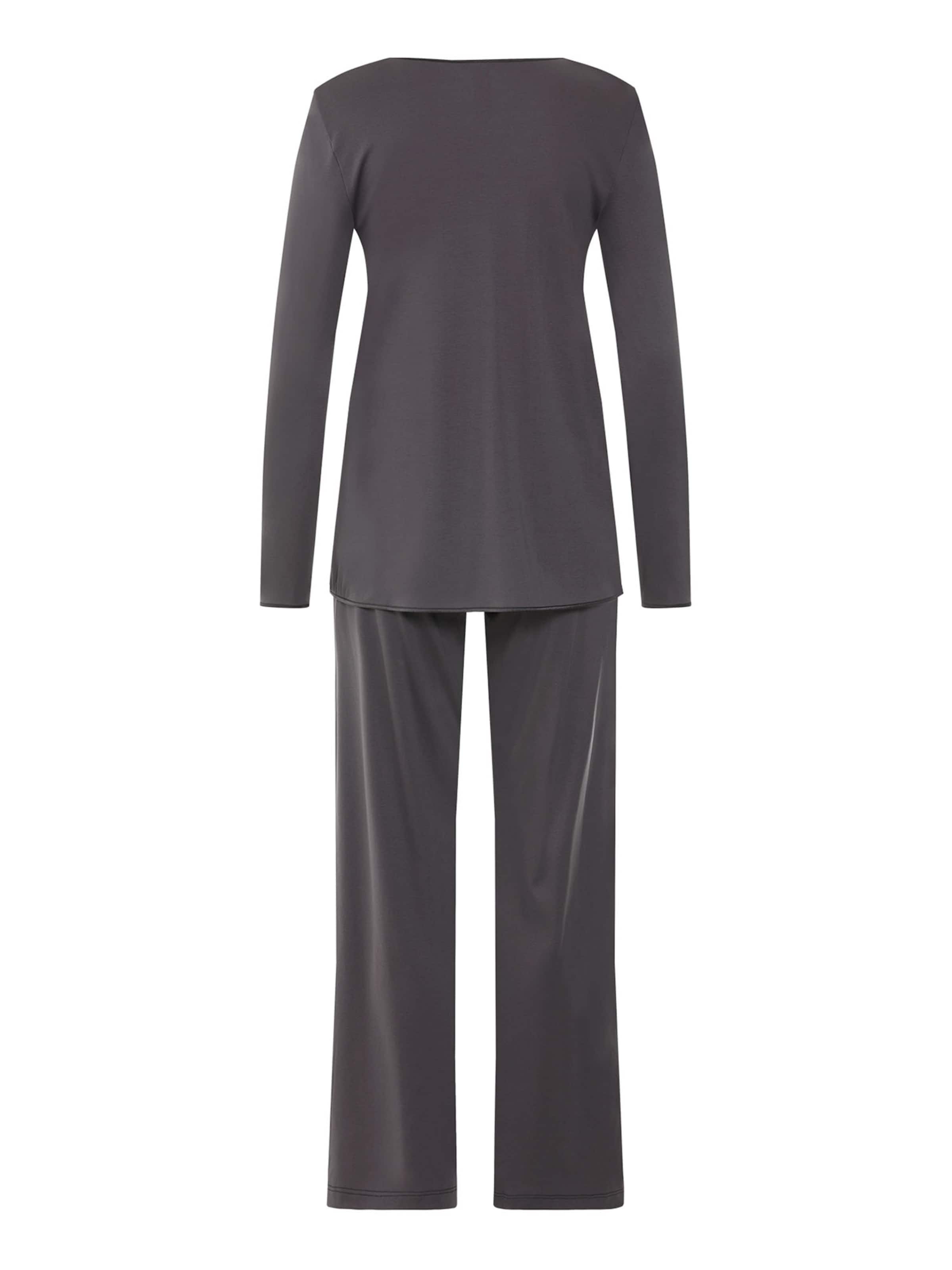 Hanro Pyjama ' Cotton Silk ' in Grijs