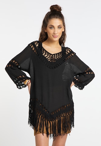 usha FESTIVAL Cape 'Rakata' in Black: front