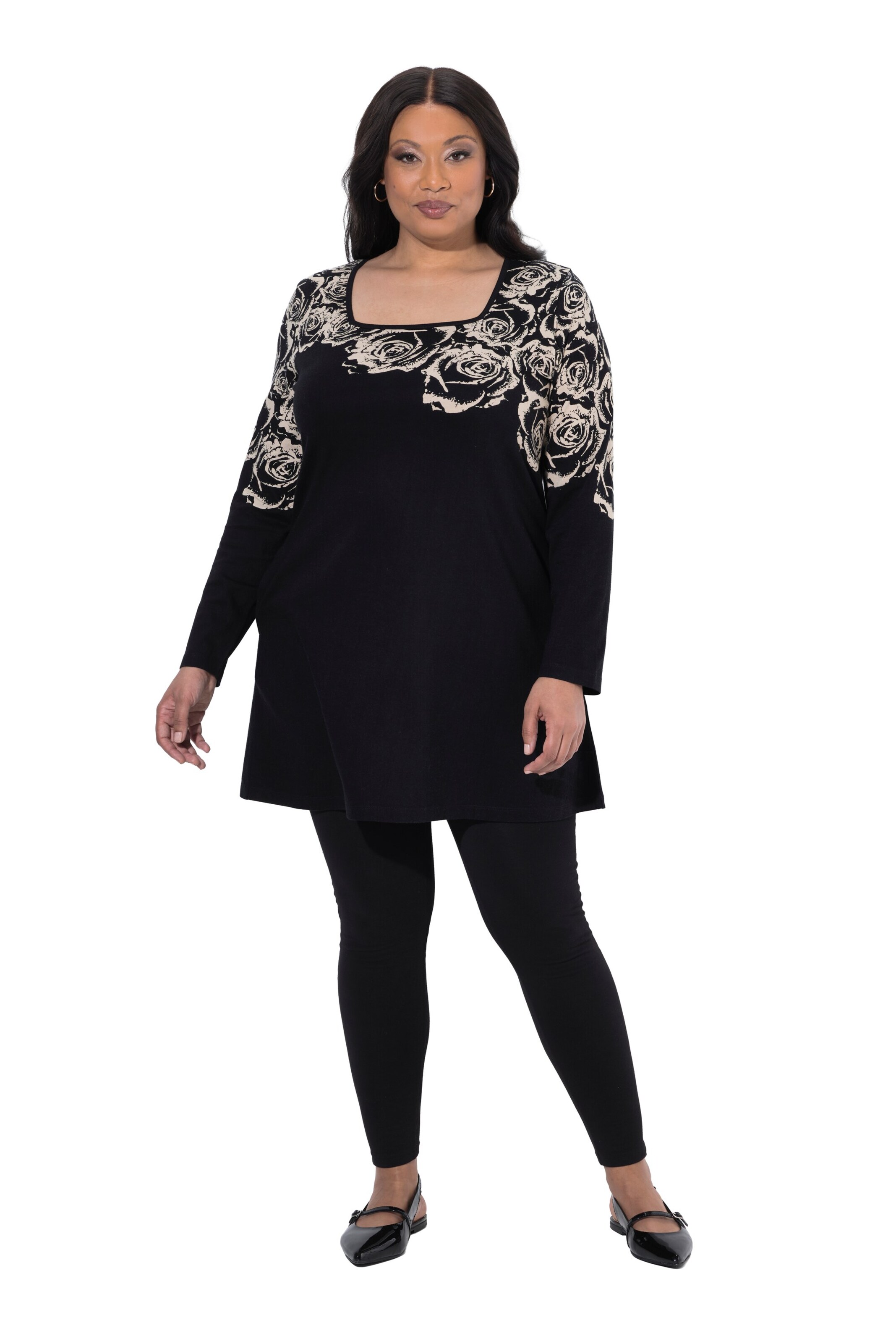 Ulla Popken Shirt in Schwarz: Vorderseite
