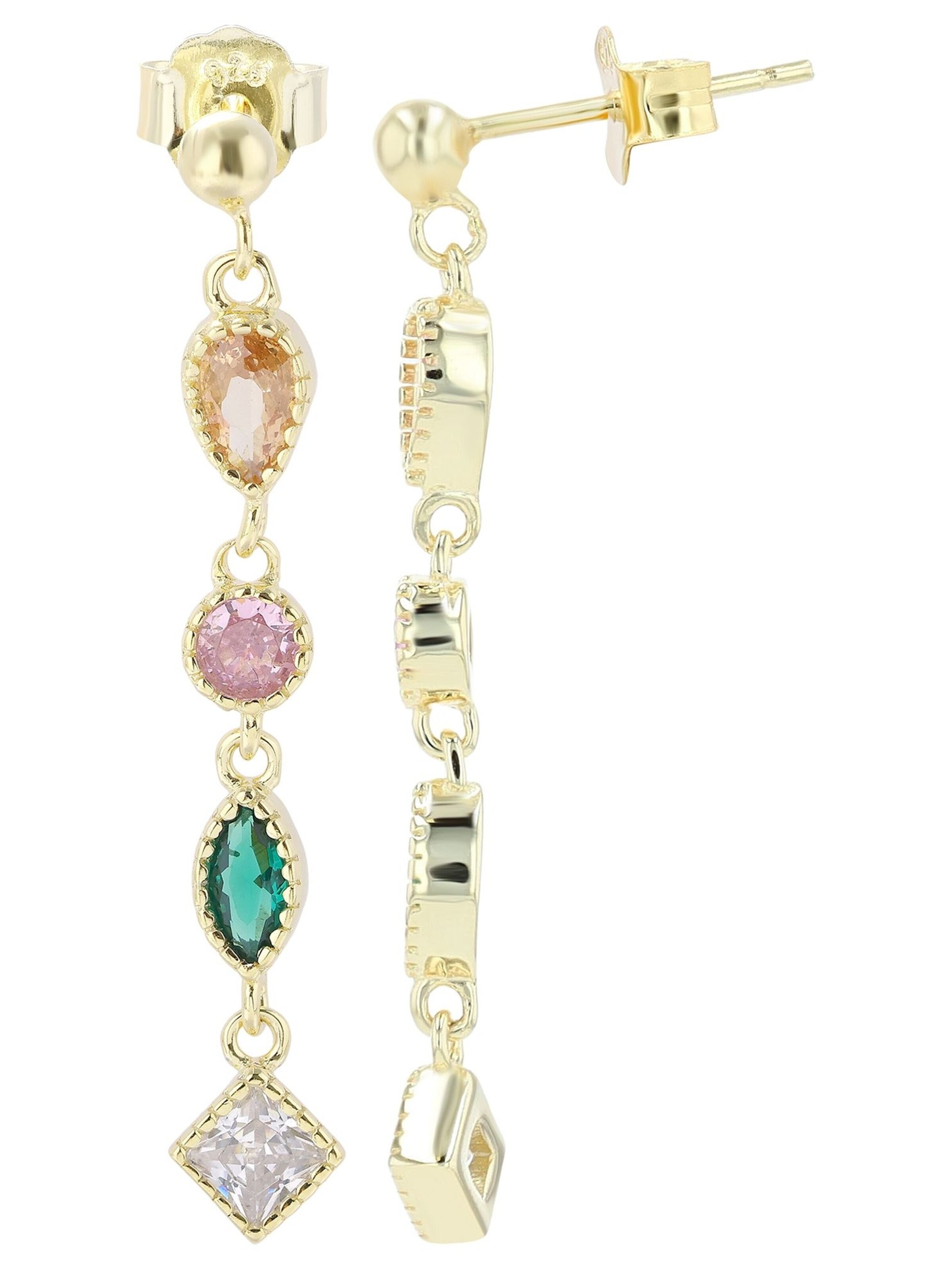 Akzent Earrings '"Vada" aus 925 Sterlingsilber, rhodiniert, langlebig' in Gold