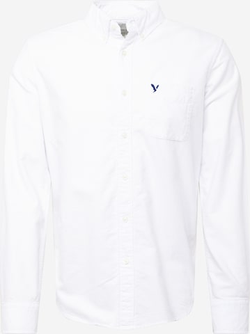 American EagleSlim Fit Košulja - bijela boja: prednji dio