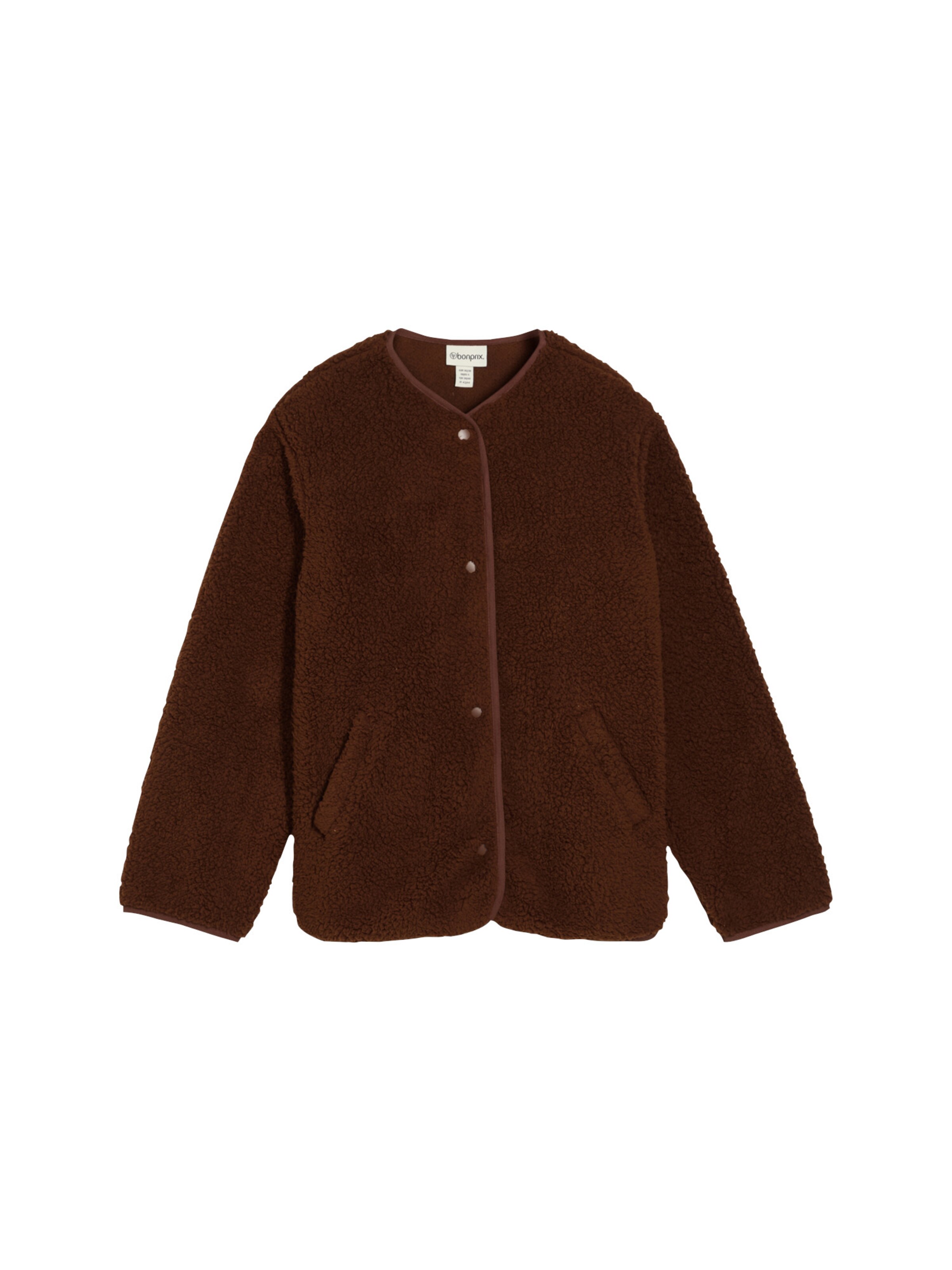 Veste en polaire bonprix en marron : devant