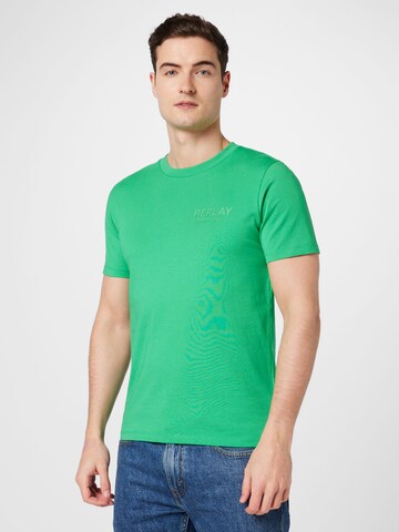 REPLAY T-Shirt in Grün: Vorderseite