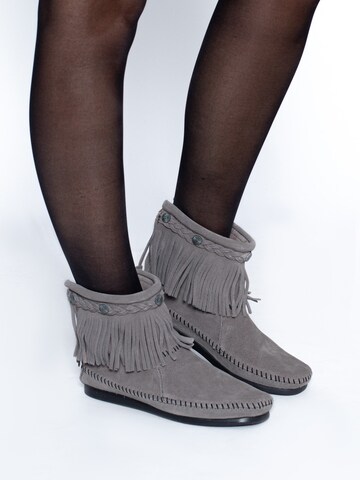 Minnetonka - Botines en gris: frente