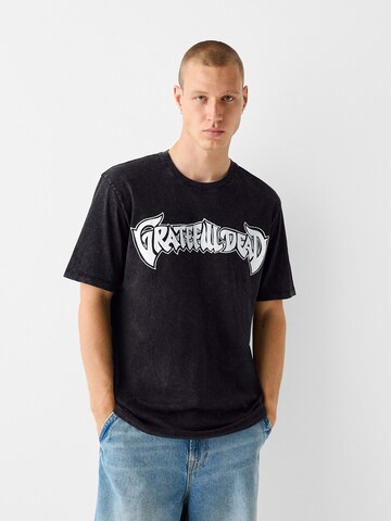 Bershka Shirt in Zwart: voorkant