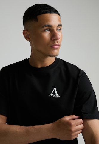 Alessandro Zavetti - Camisa 'Fossano' em preto