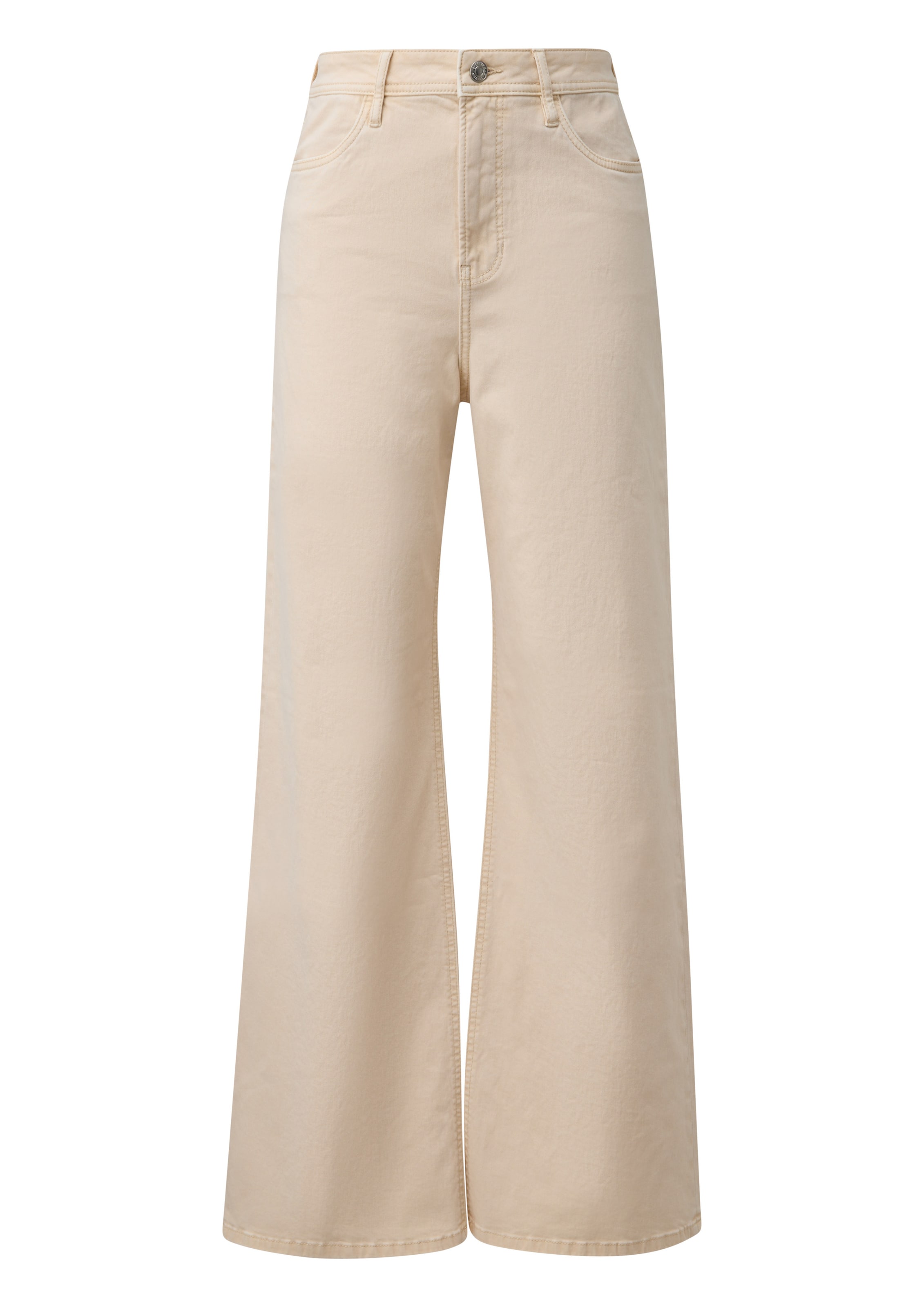 s.Oliver Wide leg Jeans 'Suri' in Beige: voorkant