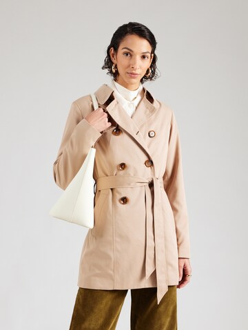 Manteau mi-saison 'ONLValerie' ONLY en beige : devant