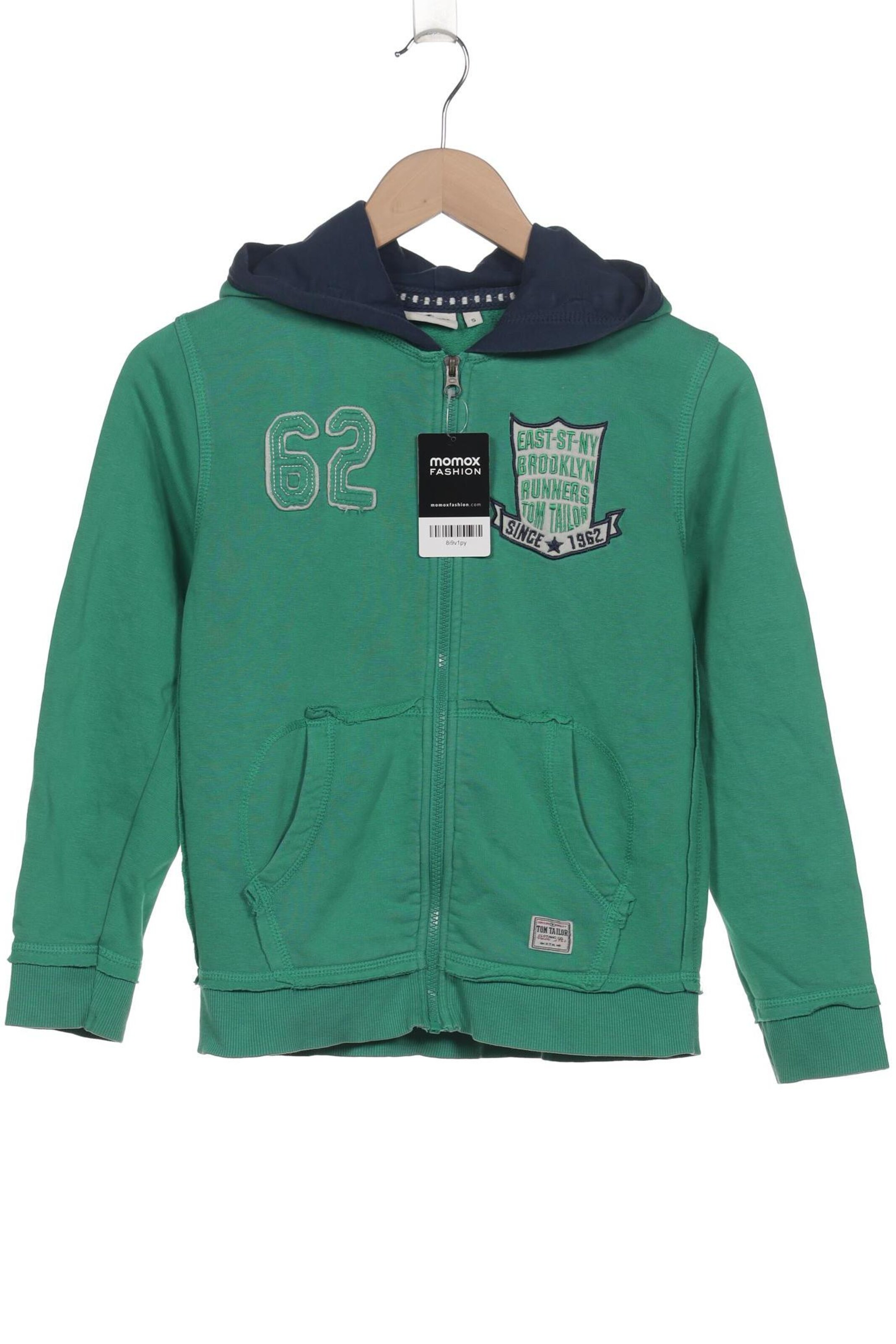 TOM TAILOR Sweatshirt & Zip-Up Hoodie in S in Green: front