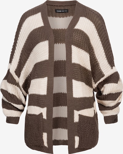 Cloud5ive Strickjacke in beige / braun, Produktansicht