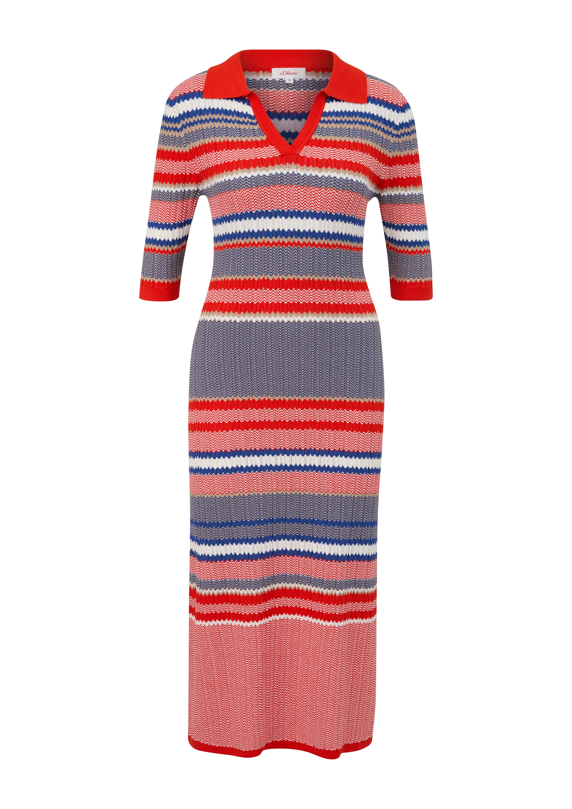 s.Oliver Gebreide jurk in Gemengde kleuren: voorkant