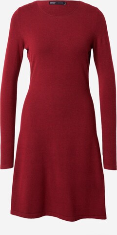 ONLY - Vestido de punto 'NEW DALLAS' en rojo: frente