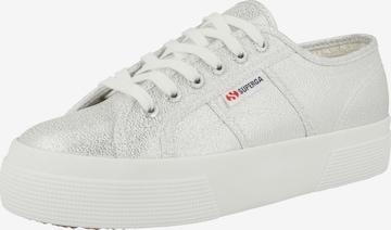 Sneaker bassa 'Lame' di SUPERGA in argento: frontale
