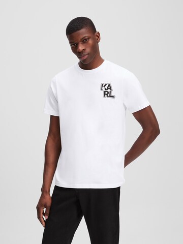 T-Shirt Karl Lagerfeld en blanc : devant