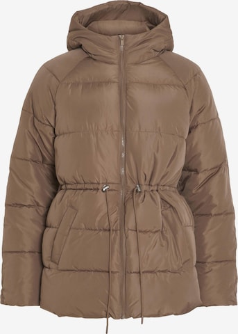 Vila Tall Winter Jacket 'LEANA' in Brown: front