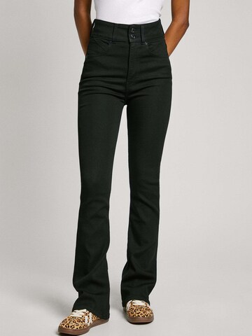 Pepe Jeans Flared Jeans 'UHW' in Zwart: voorkant