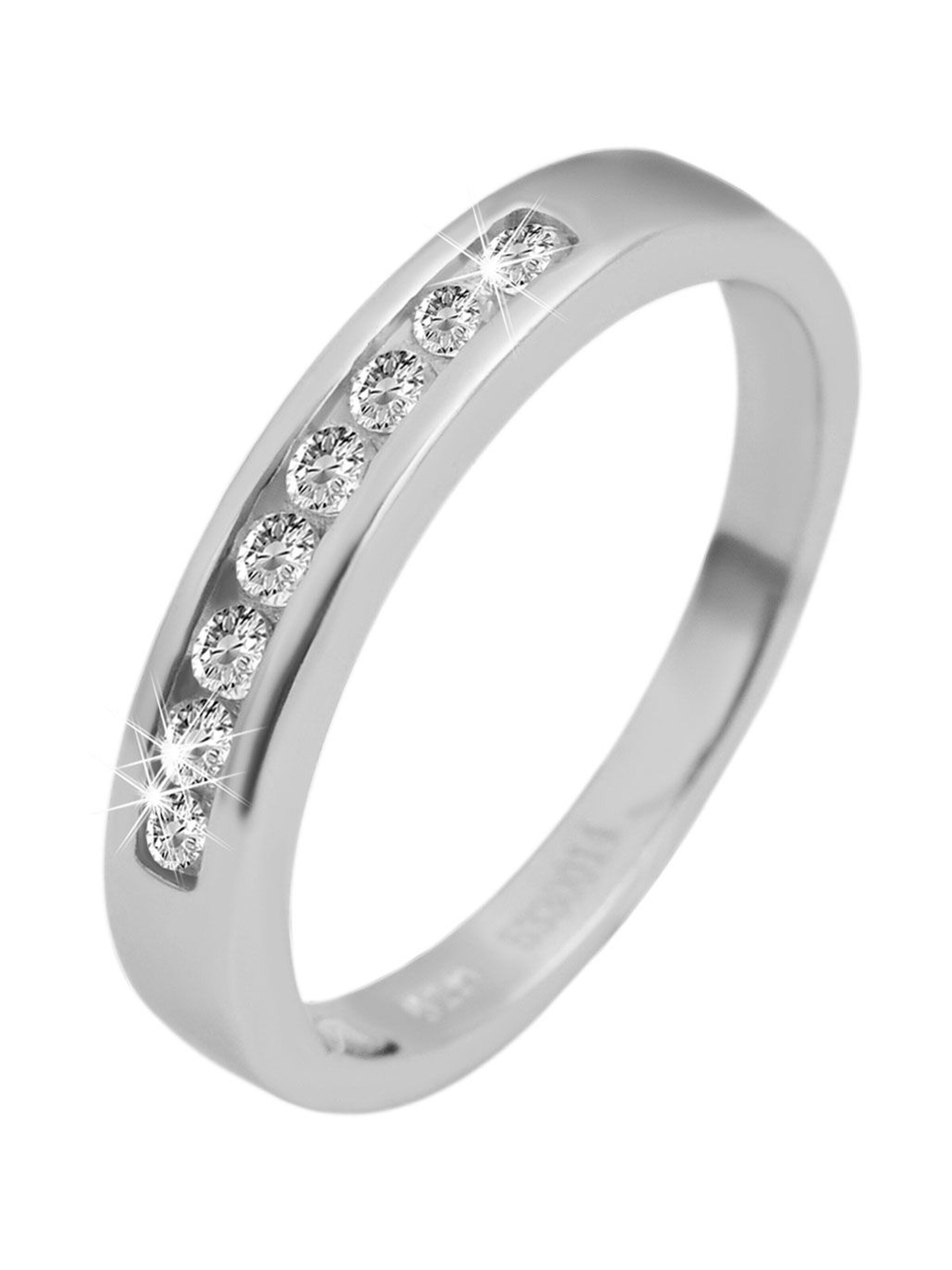 Akzent Ring '"Ylvie" aus 925 Sterlingsilber, rhodiniert, langlebig' in Silver