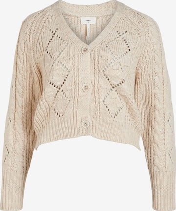 Cardigan 'KELLY' OBJECT en beige : devant