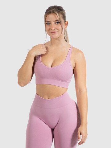 Smilodox Bustier Sport bh ' Cetrina ' in Roze: voorkant