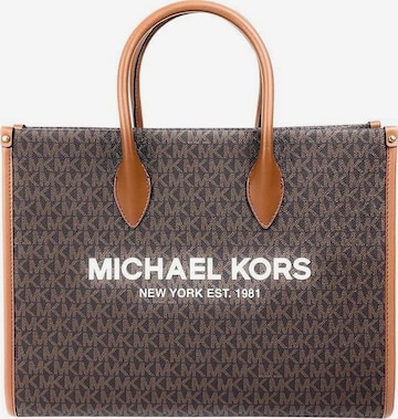 Michael Kors Handtas 'Mirella Medium Signature Logo Tote Bag' in Bruin: voorkant