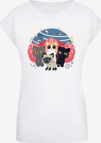 ABSOLUTE CULT Shirt 'The Marvels - Flerkittens Chibbi' in White: front