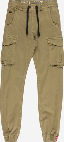 Effilé Pantalon ALPHA INDUSTRIES en vert : devant