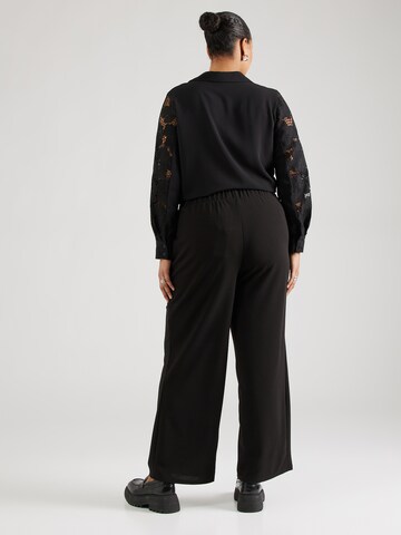 Vero Moda Curve Bő szár Élére vasalt nadrágok - fekete