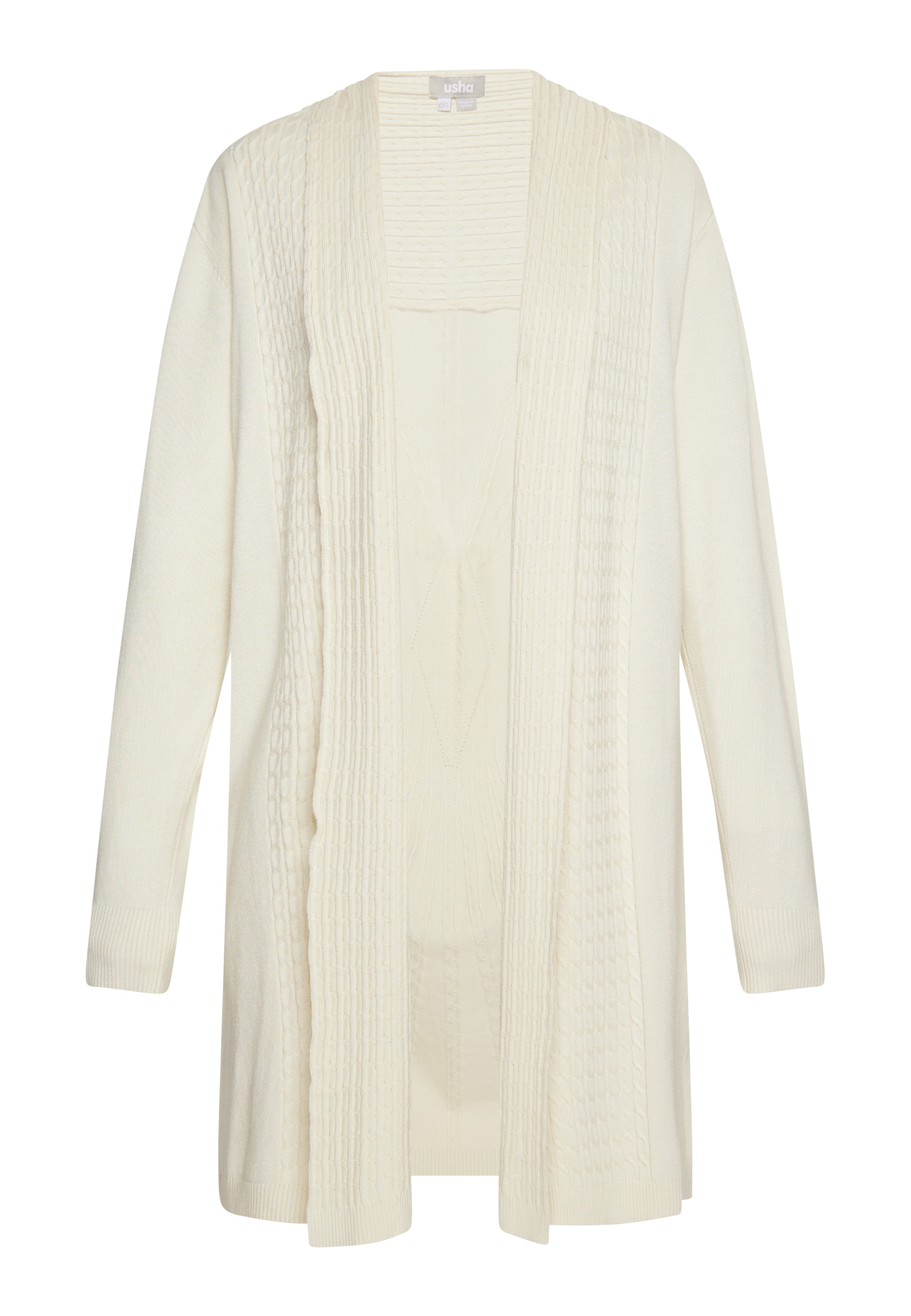 balts Usha Adīta jaka: no priekšpuses