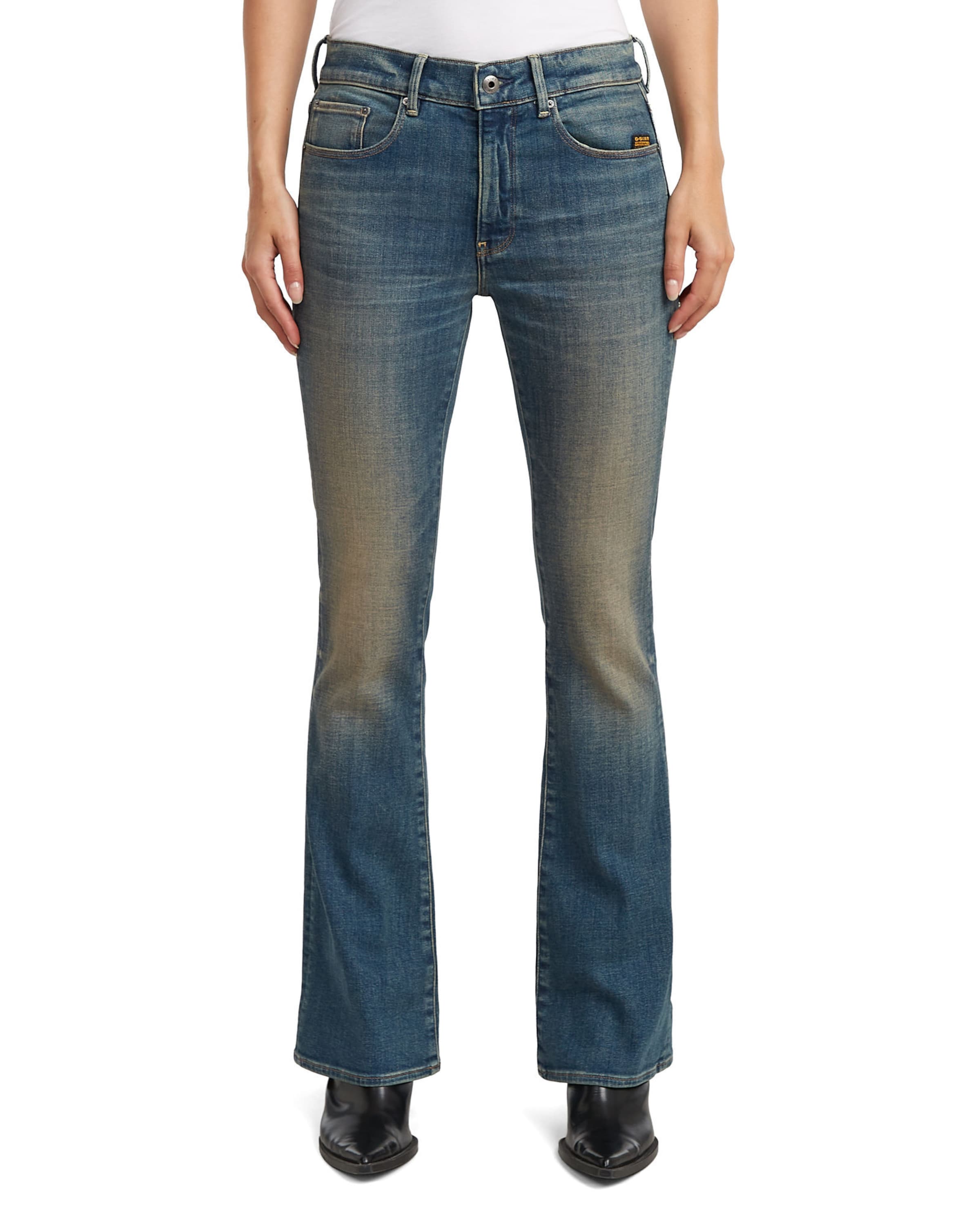 G-STAR Flared Jeans '3301 Flare Jeans' in Blue: front