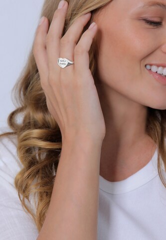 ELLI Ring 'Self Love' in Silver: front