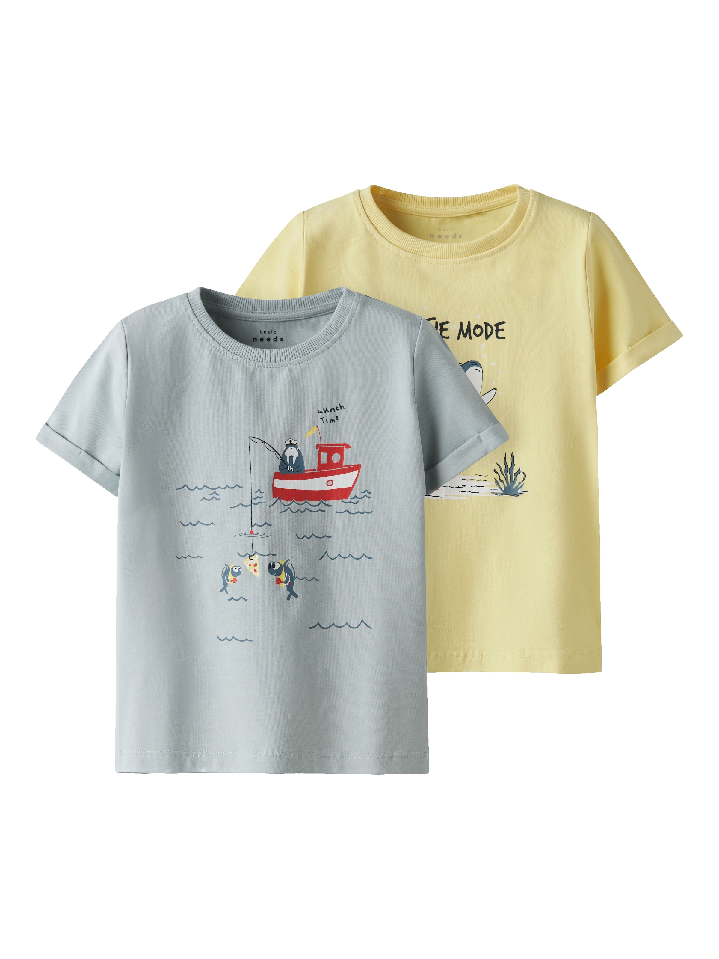 NAME IT Póló 'NMMVUX' - sárga: elől