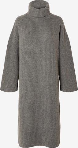 SELECTED FEMME Knitted dress in Grey: front