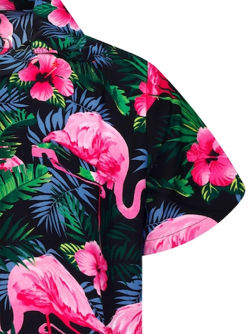 Maglietta 'Flamingo Flowers' di King Kameha in rosa