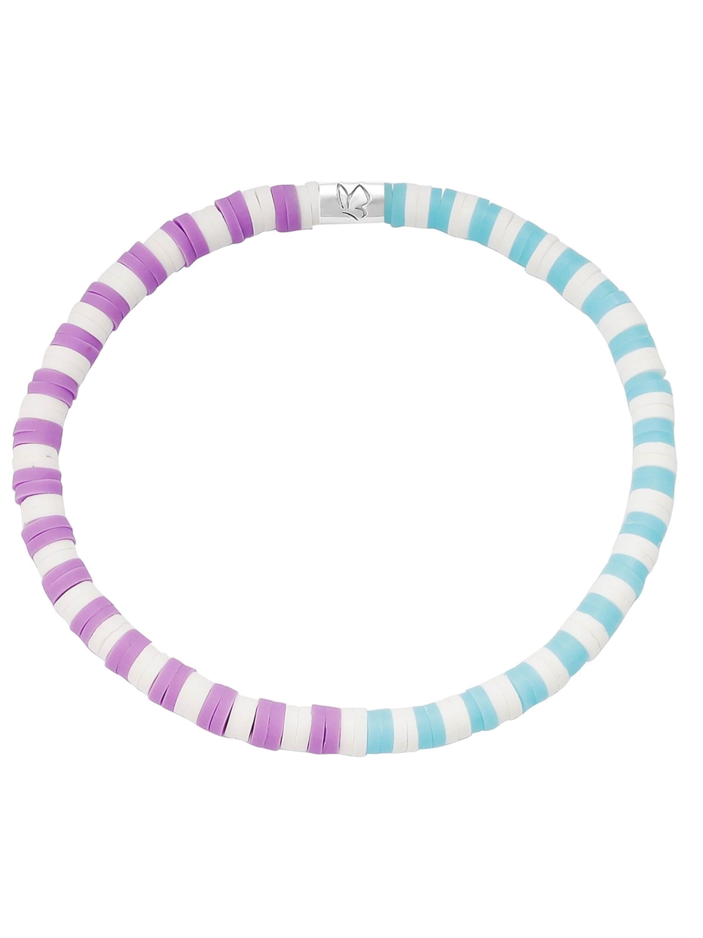 Glanzstücke München Armband in One Size in de kleur Blauw / Pink / Zilver, Productweergave