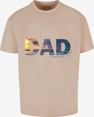Maglietta 'For The Best Dad' di Merchcode in beige: frontale