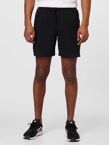 ADIDAS SPORTSWEAR Regular Workout Pants 'Essentials Logo' in Black: front