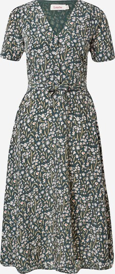 Louche Kleid 'AVRIL' in hellgelb / dunkelgrün / orange / weiß, Produktansicht
