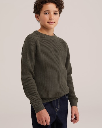 Pull-over WE Fashion en vert : devant