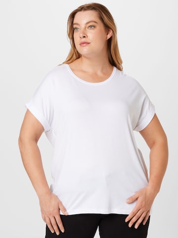 ONLY Curve T-shirt 'MOSTER' i vit: framsida